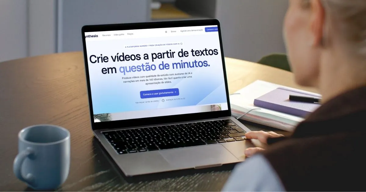 Descubra como a IA de vídeo da Synthesia transforma seus textos em vídeos profissionais. Crie conteúdos incríveis sem precisar de equipamentos e sem aparecer !