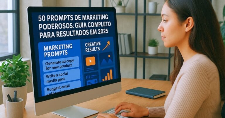 Descubra 50 exemplos de prompts de marketing poderosos para 2025. Guia completo com templates prontos para usar em IA e aumentar resultados. Estratégias testadas!