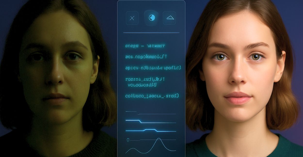Comparação antes e depois usando prompts para editar imagens com IA mostrando transformação dramática.