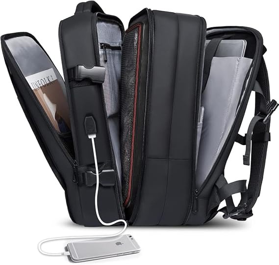 ÚLTIMA CHANCE: As Melhores Mochilas para Notebook e Viagem que Você Precisa Ter! 2 Mochila para laptop medindo 45*32*12 cm antes da expansão e tem capacidade para 30L. Após a expansão, ela mede 45*32*22 cm e tem capacidade para 42L, mas pesa apenas 1,08 kg e pode acomodar um laptop de 17,3 polegadas e um iPad de 12,9 polegadas, o que a torna uma bolsa de embarque ideal para uma viagem de 3 a 5 dias.